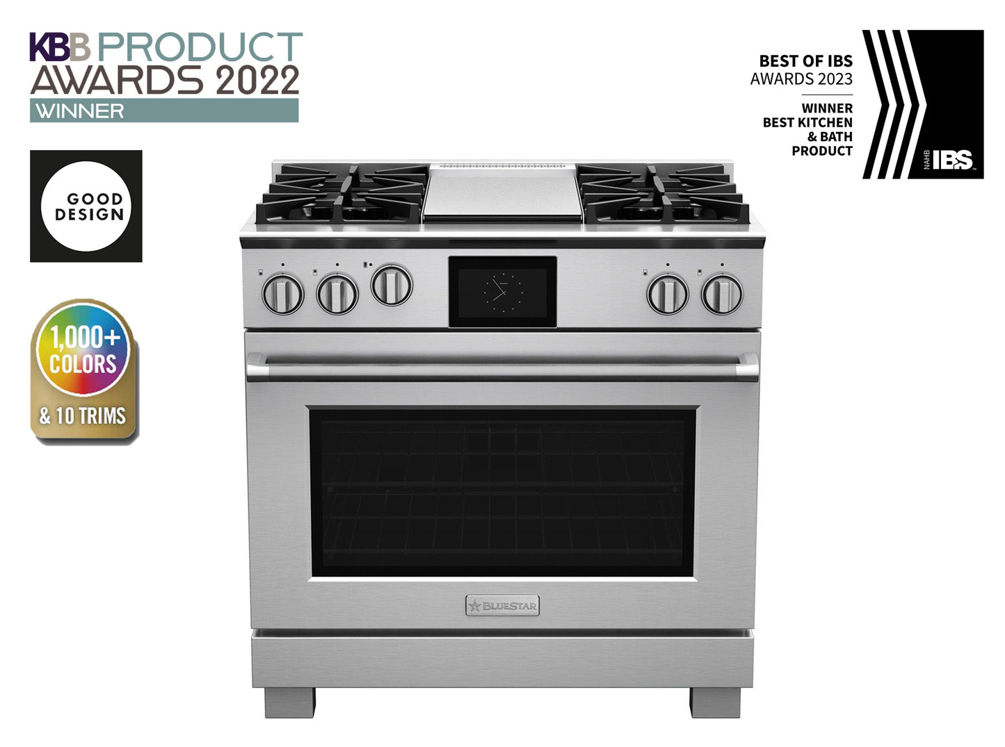 BlueStar BSDF364G 36" Dual Fuel Range with 12" Griddle
