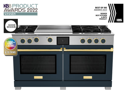 BlueStar BSDF606G 60" Dual Fuel Range with 24" Griddle