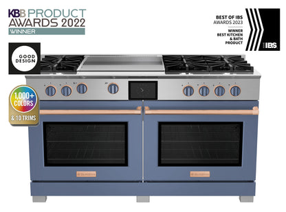 BlueStar BSDF606G 60" Dual Fuel Range with 24" Griddle