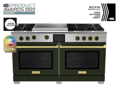 BlueStar BSDF606G 60" Dual Fuel Range with 24" Griddle