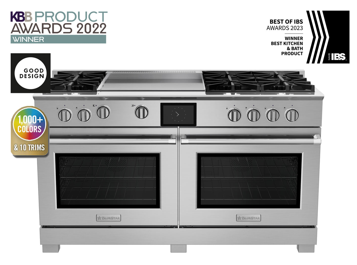 BlueStar BSDF606G 60" Dual Fuel Range with 24" Griddle