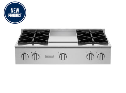 BlueStar BSPGRT364G 36" Platinum Series All-Gas Rangetop with 12" Griddle – Stainless Steel