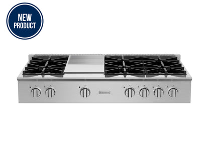 BlueStar BSPGRT486G 48" Platinum Series All-Gas Rangetop with 12" Griddle – Stainless Steel