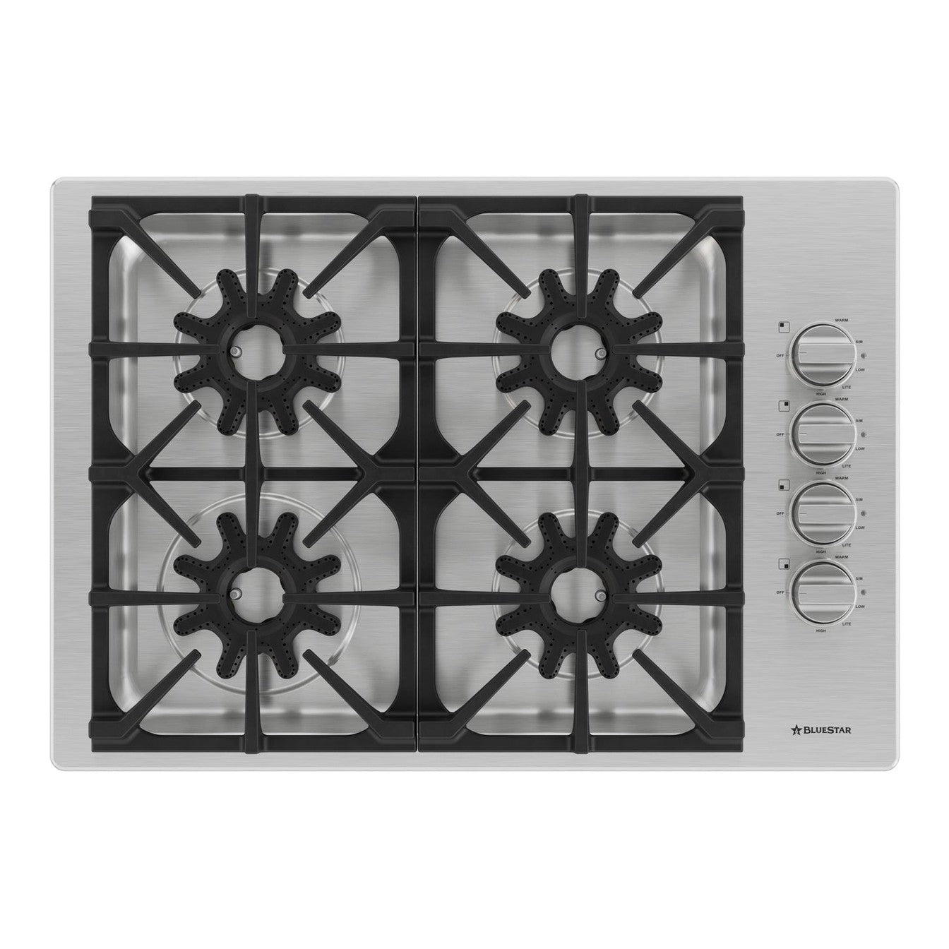 BlueStar BSDCTX8304B 30" X-8™ Gas Cooktop – Stainless Steel