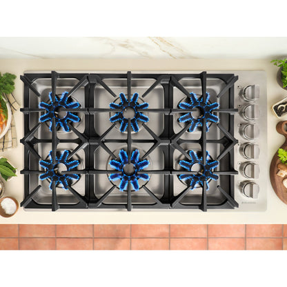 BlueStar BSDCTX8366B 36" X-8™ Gas Cooktop – Stainless Steel
