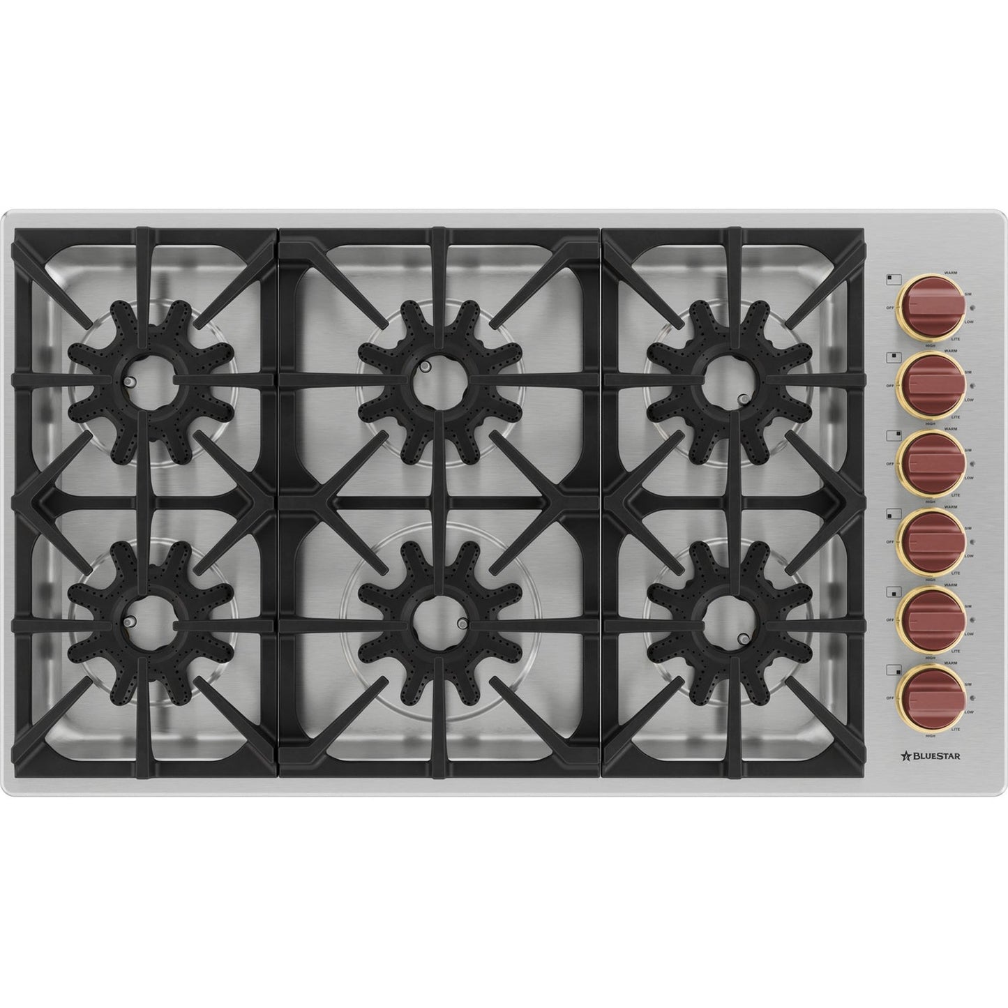 BlueStar BSDCTX8366B 36" X-8™ Gas Cooktop – Stainless Steel