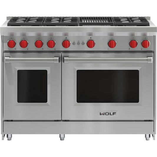 Wolf GR486C 48" Gas Range with 6 burners, infrared charbroiler