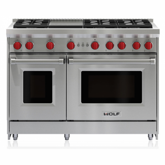 Wolf GR486G 48" Gas Range with 6 burners and griddle