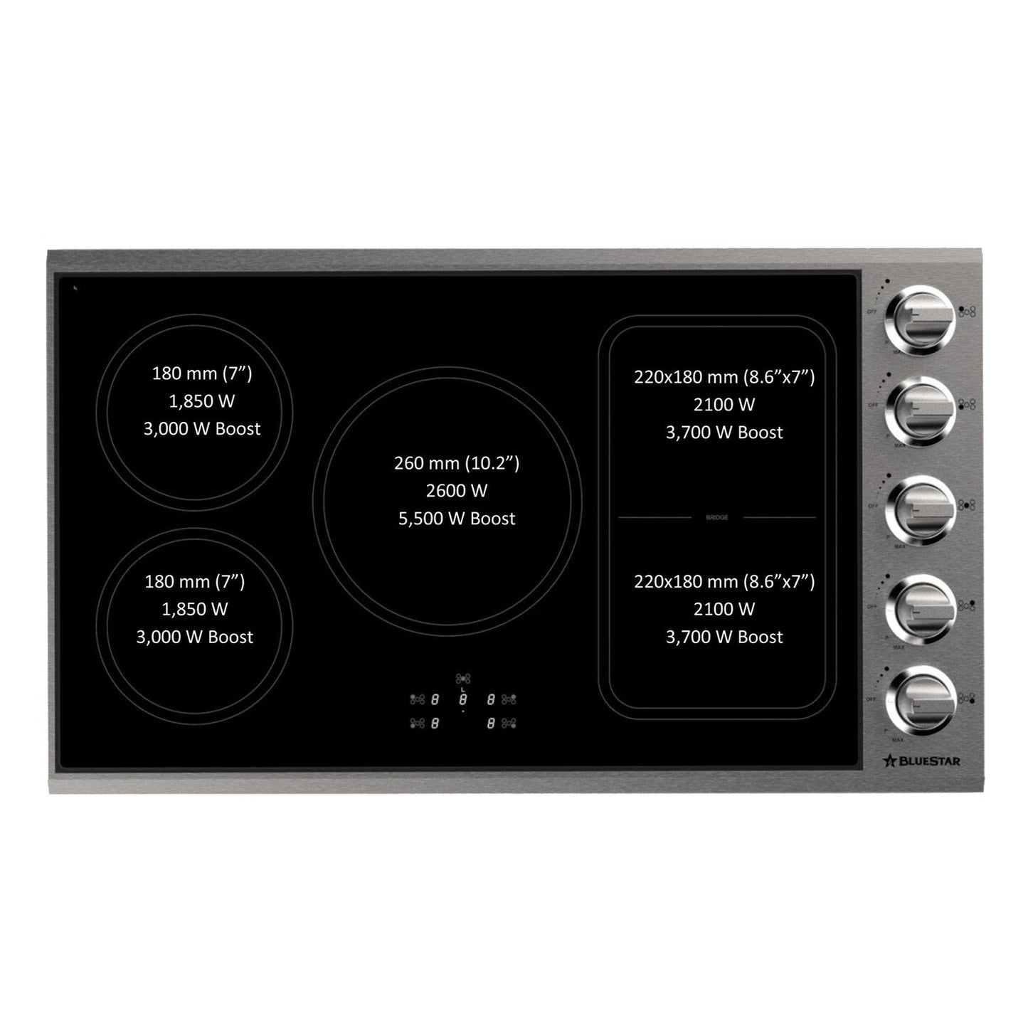BlueStar BSP36INDCKT 36" Knob Induction Cooktop
