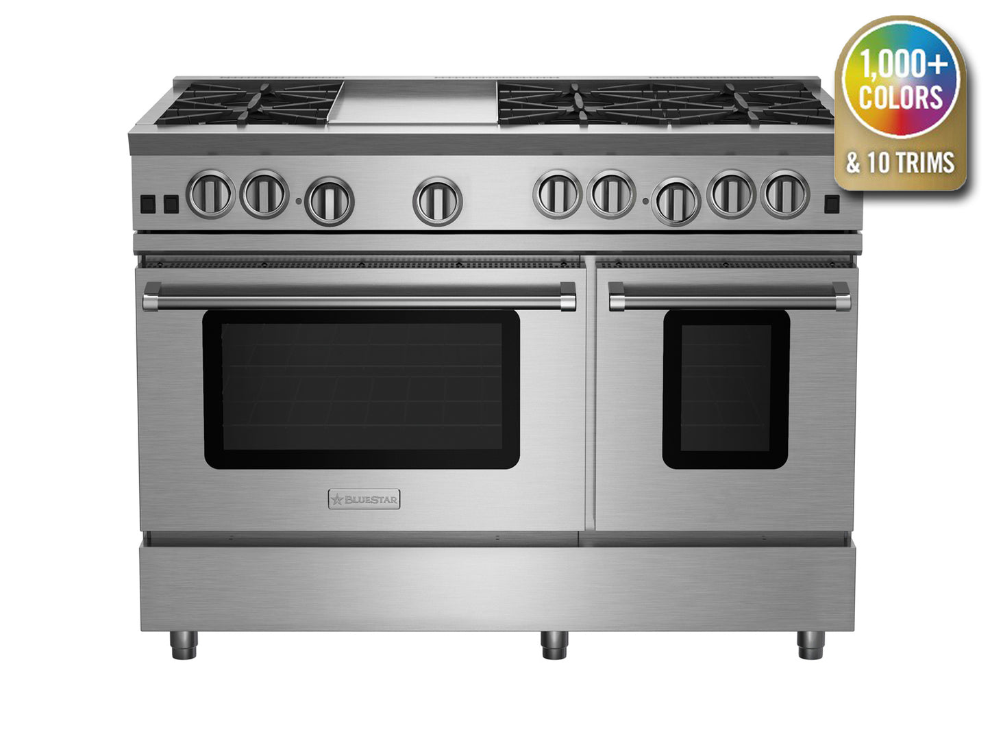 BlueStar RNB486GV2 48" Nova Series Open Burner Gas Range with 12" Griddle