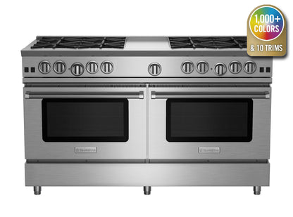 BlueStar RNB608GV2 60" Nova Series Open Burner Gas Range with 12" Griddle