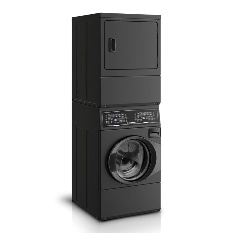 Speed Queen SF7008BE 27" SF7 Stacked Washer & Electric Dryer with Pet Plus™ – Matte Black