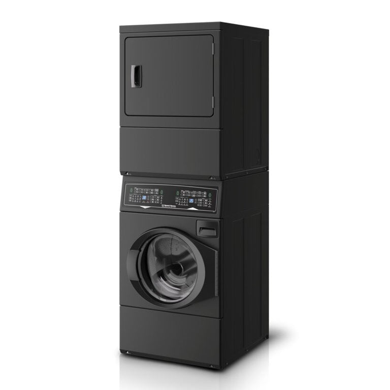 Speed Queen SF7008BE 27" SF7 Stacked Washer & Electric Dryer with Pet Plus™ – Matte Black