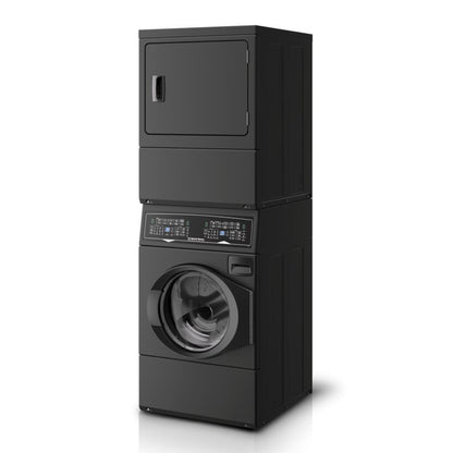 Speed Queen SF7008BE 27" SF7 Stacked Washer & Electric Dryer with Pet Plus™ – Matte Black