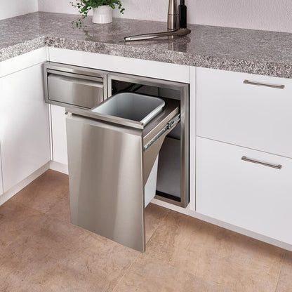 Wolf 827369 18" Outdoor Single Trash Drawer – Stainless Steel