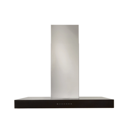 Best WCB3I36SBB 36" Chimney Wall Range Hood – Stainless Steel with Black Glass