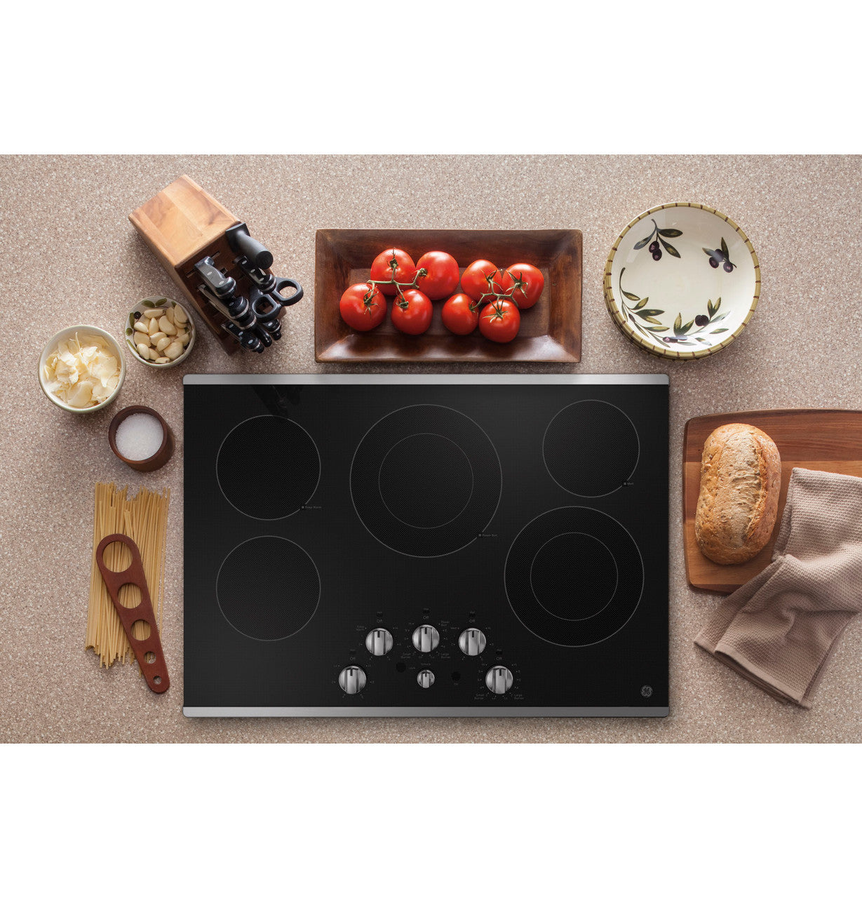 GE JEP5030STSS 30" Built-In Electric Cooktop – Stainless Steel