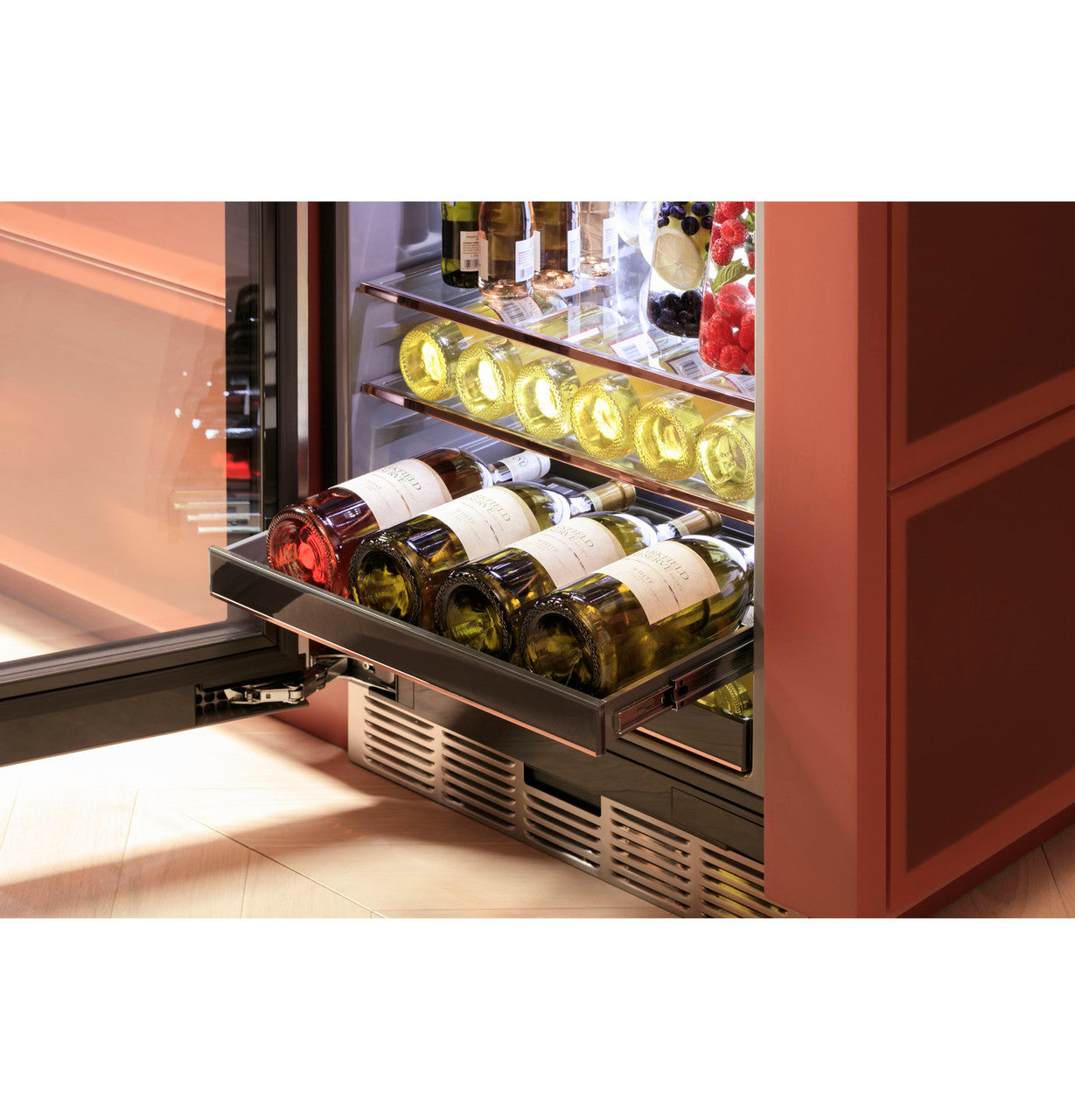 Café CCR06BM2PS5 24″ Built-In Smart Beverage Center in Platinum Glass