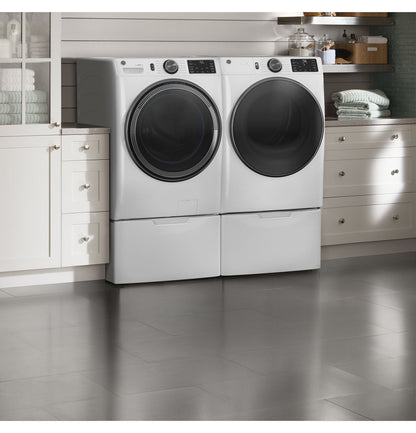 GE GFW655SSVWW Washer & GFD65ESSVWW / GFD65GSSVWW Dryer Laundry Pair – White