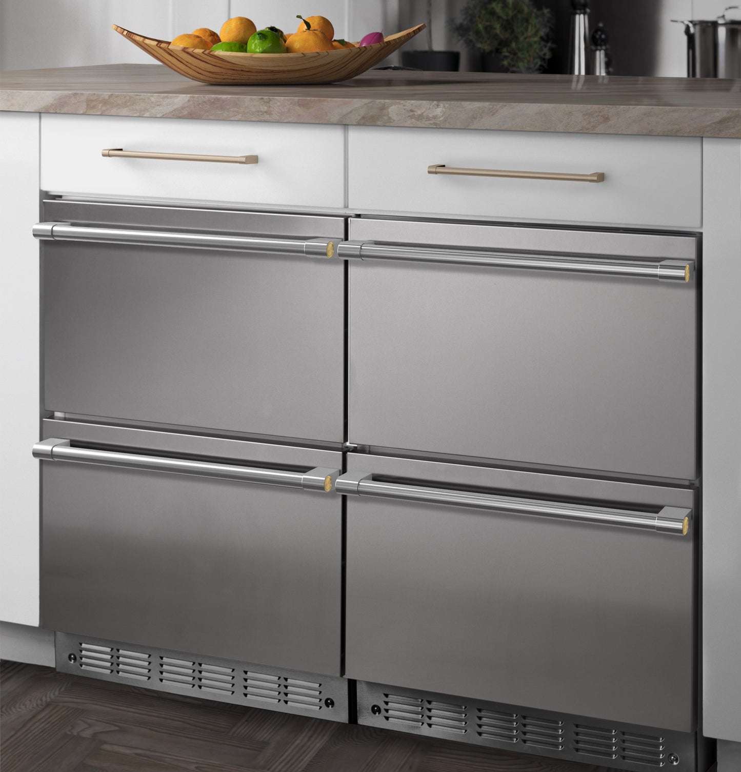 Monogram ZIDS240NSS 24" Built-In Double Drawer Refrigerator