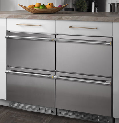 Monogram ZIDS240NSS 24" Built-In Double Drawer Refrigerator