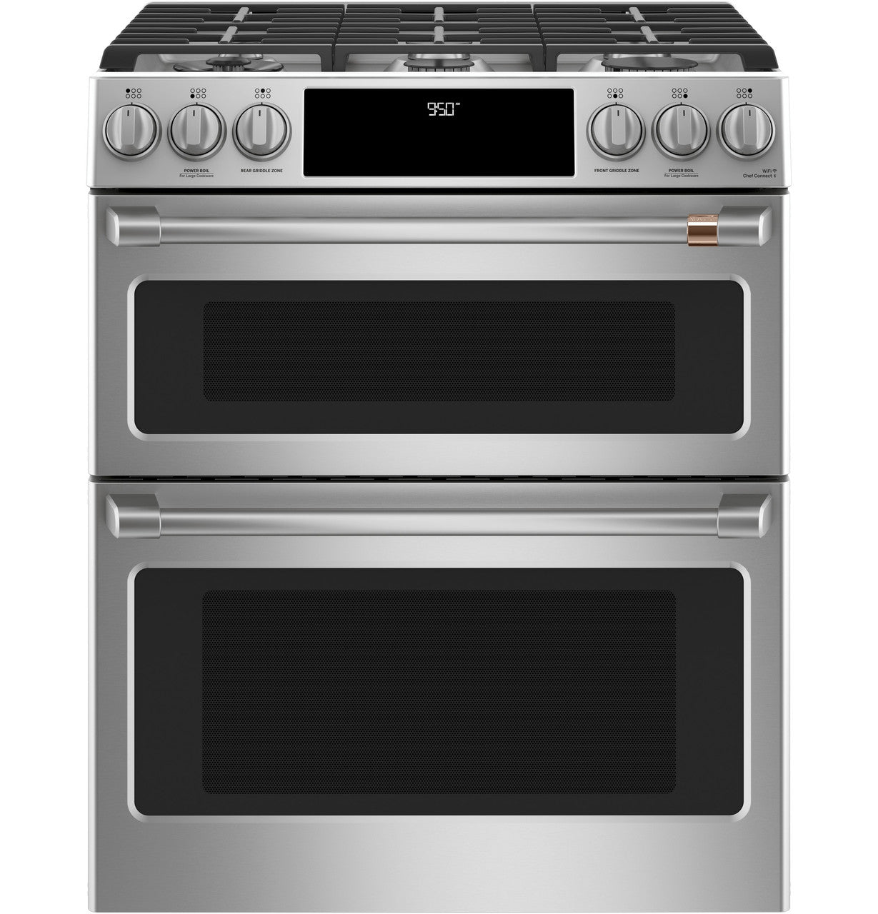 Cafe C2S950P2MS1 30" Smart Slide-In Dual Fuel Double Oven Range