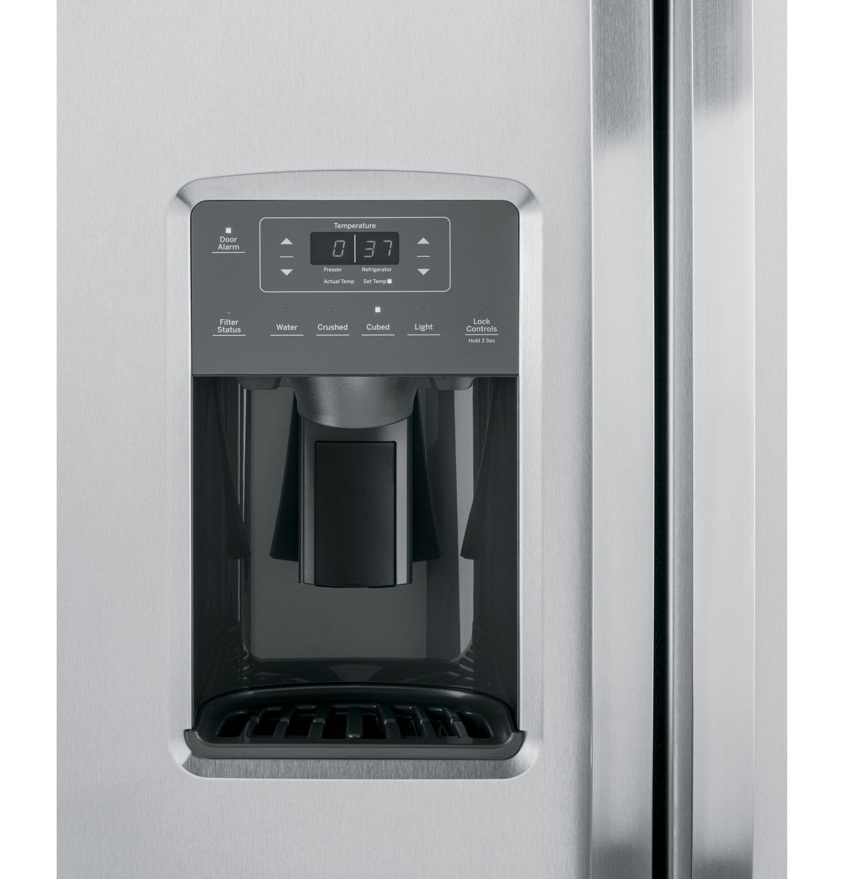 GE GSS23GYPFS 33" Side-by-Side Refrigerator with External Dispenser - Stainless Steel