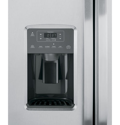 GE GSS23GYPFS 33" Side-by-Side Refrigerator with External Dispenser - Stainless Steel