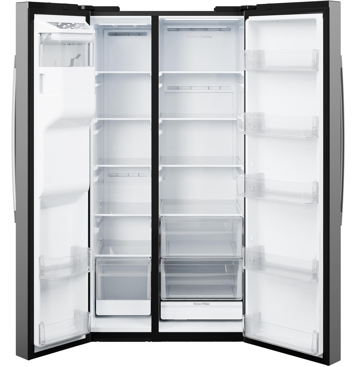GE GZE24NYYFS 36" ENERGY STAR® Counter-Depth Side-by-Side Refrigerator – 23.6 Cu. Ft. – Fingerprint Resistant Stainless Steel