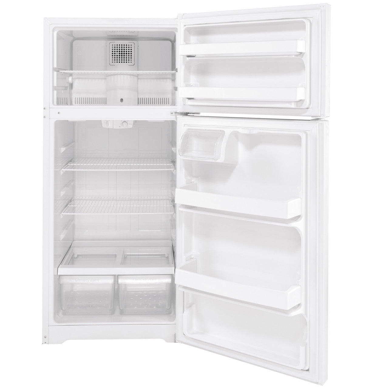 GE GTS17DTNRWW 28" Top-Freezer Refrigerator – 16.6 Cu. Ft. – White