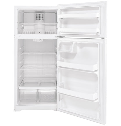 GE GTS17DTNRWW 28" Top-Freezer Refrigerator – 16.6 Cu. Ft. – White