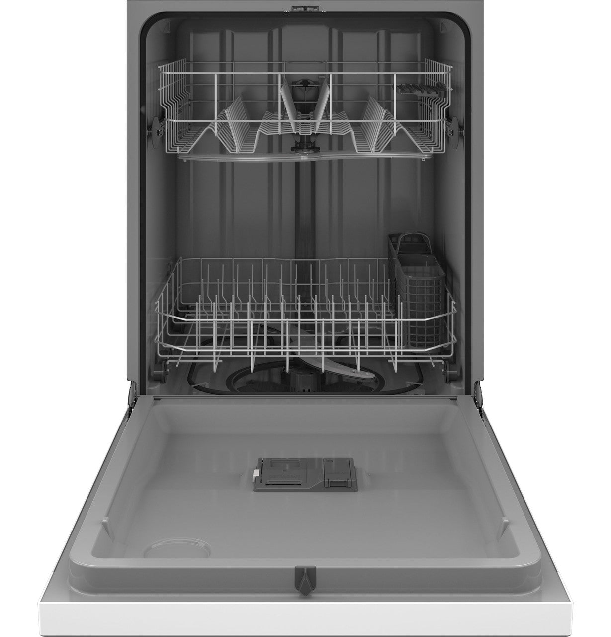 GE GDF535PGRWW 24" ENERGY STAR® Dishwasher with Front Controls – White