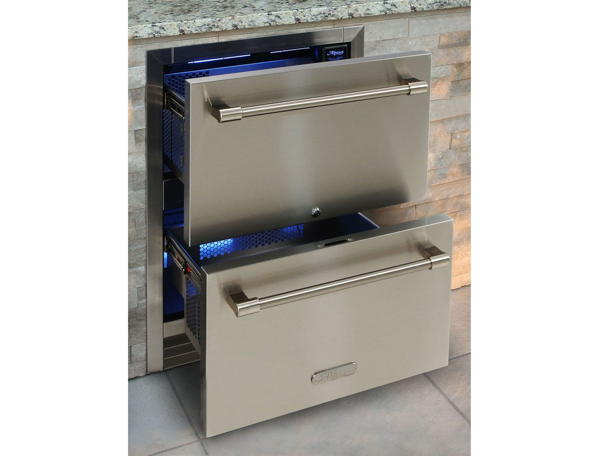 Alfresco AR-24D 24" PolarCore™ Two-Drawer Outdoor Refrigerator