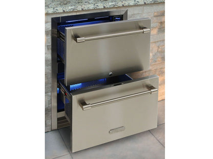 Alfresco AR-24D 24" PolarCore™ Two-Drawer Outdoor Refrigerator
