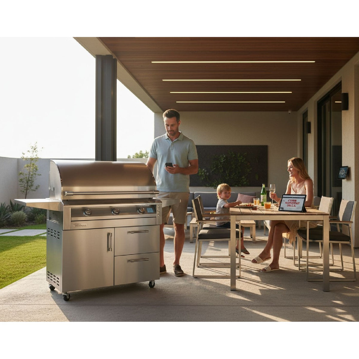 Alfresco AIPG-42C 42" Intelligent Professional Cart Gas Grill