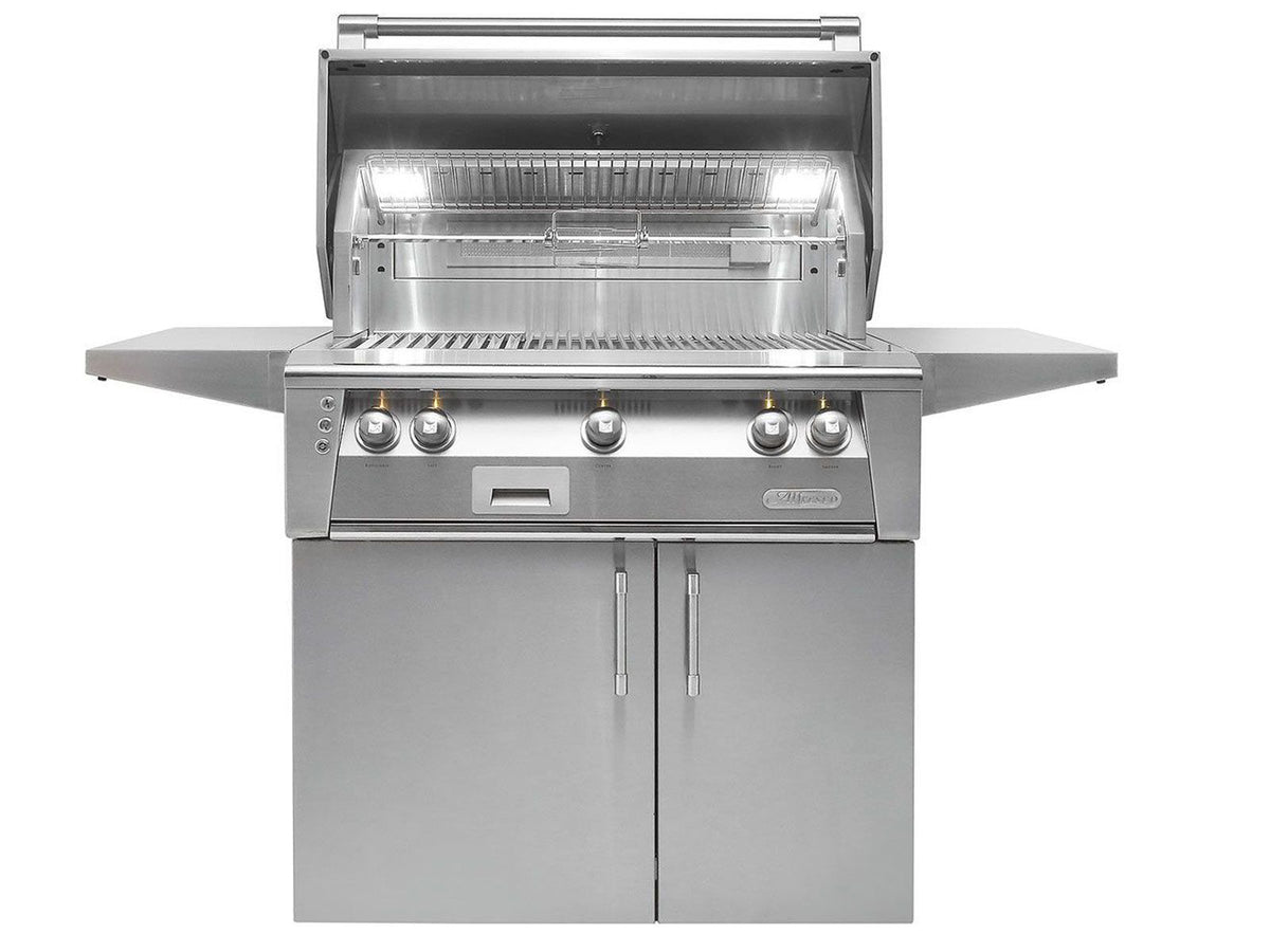 Alfresco ALXE-36C 36" Cart Gas Grill with Rotisserie and Smoker