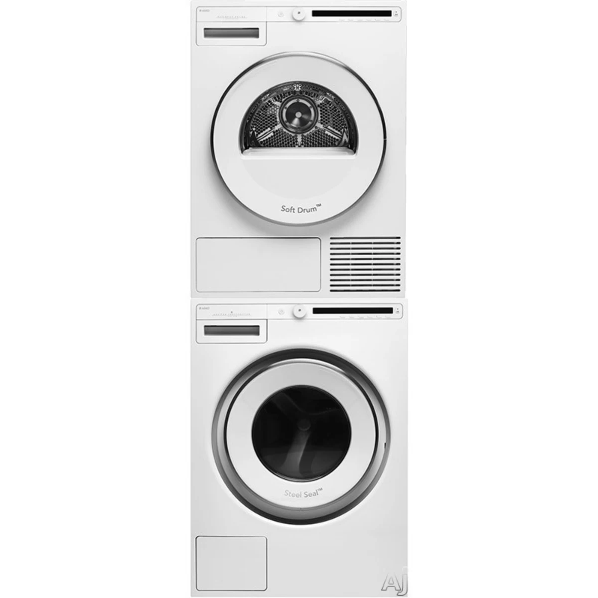 ASKO W2084W Washer & T208VW Ventless Dryer 24" Laundry Pair – White