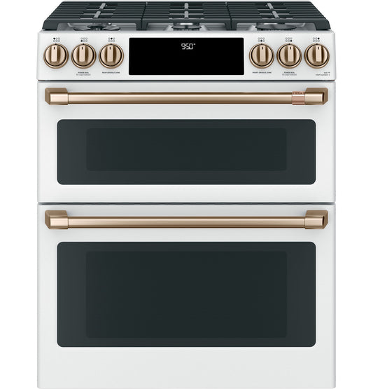 Cafe C2S950P4MW2 30" Smart Slide-In Dual Fuel Double Oven Range