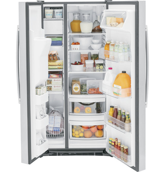 GE GSS23GYPFS 33" Side-by-Side Refrigerator with External Dispenser - Stainless Steel