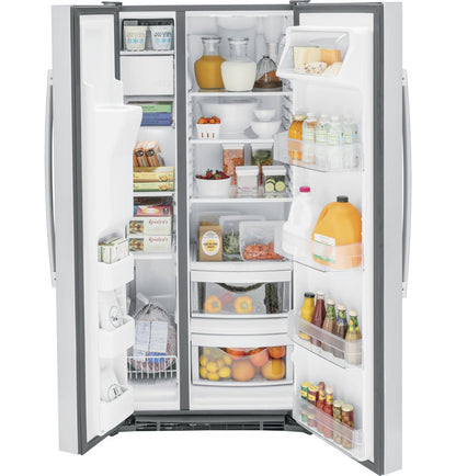 GE GSS23GYPFS 33" Side-by-Side Refrigerator with External Dispenser - Stainless Steel