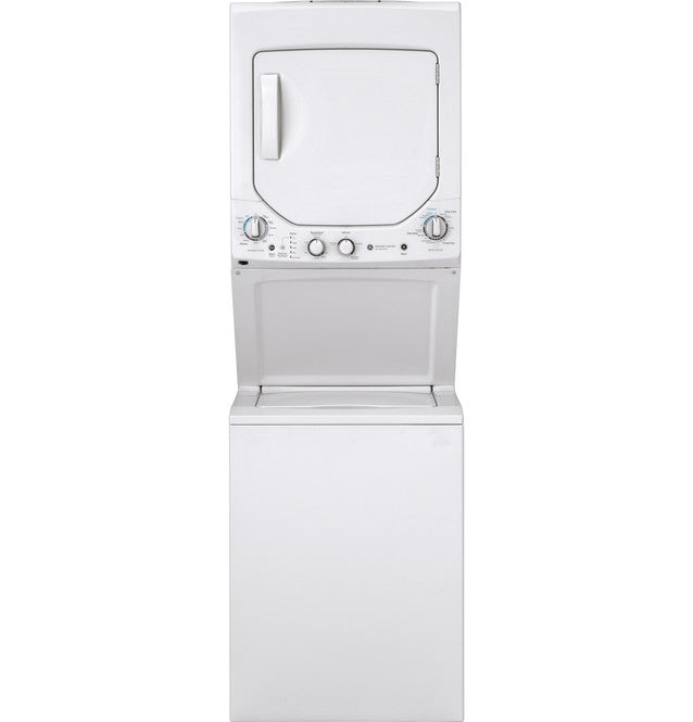 GE® Unitized Spacemaker® 24" electric laundry center – White