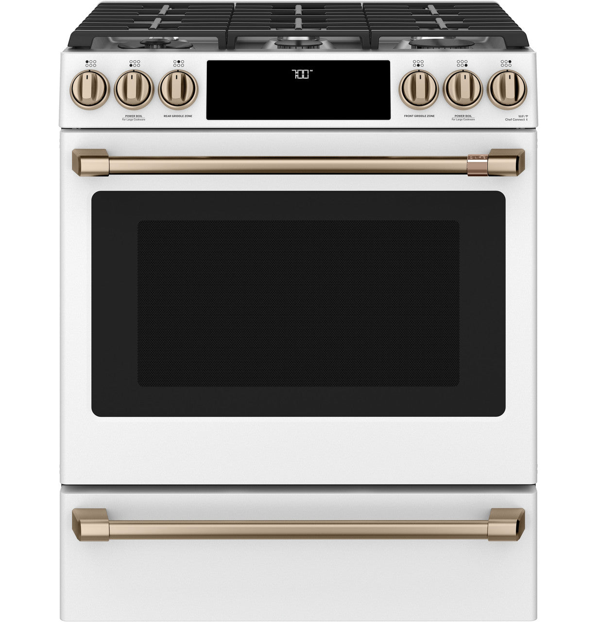 Cafe CGS700P4MW2 30" Smart Slide-In Gas Range with Convection Oven