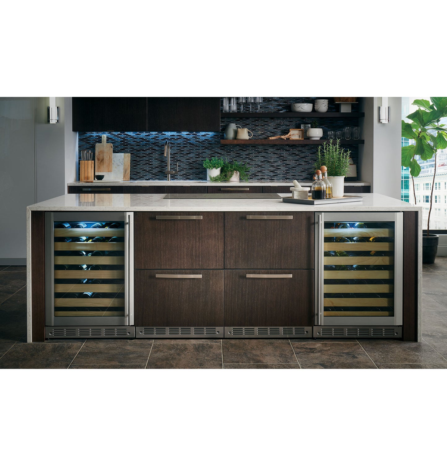 Monogram ZIDI240HII 24" Panel-Ready Built-In Double-Drawer Refrigerator