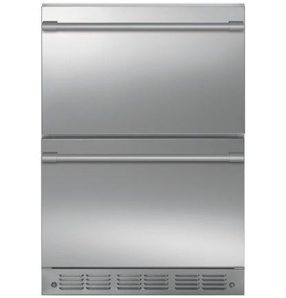 Monogram ZIDS240NSS 24" Built-In Double Drawer Refrigerator