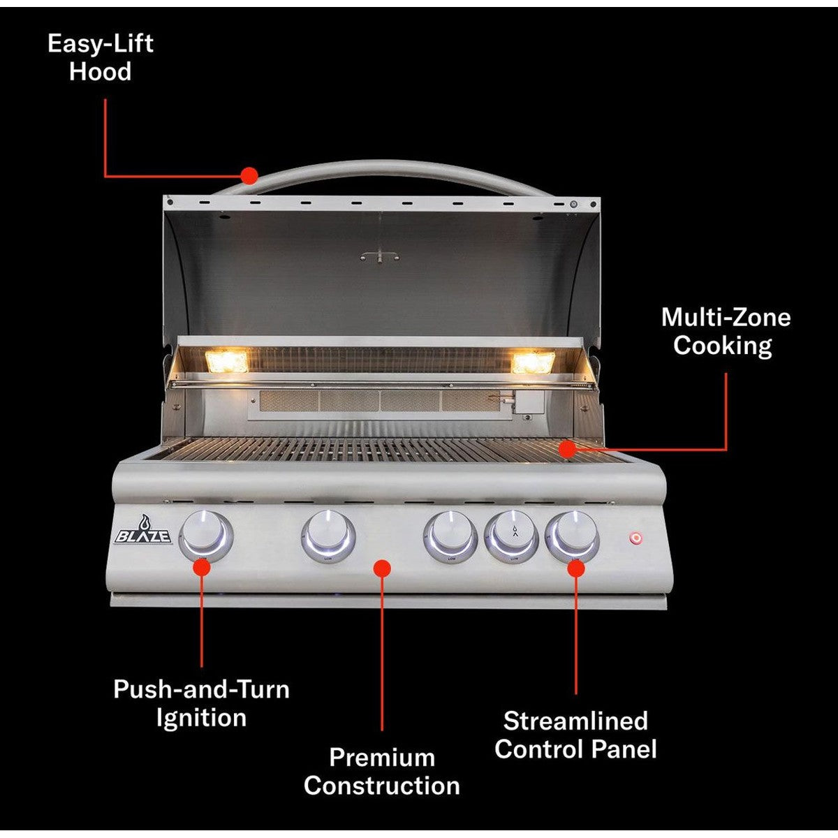 Blaze BLZ-4LTE3 32" Premium LTE+ 4-Burner Built-In Gas Grill