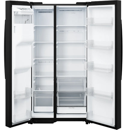 GE GZE24NGYBB 36" ENERGY STAR® Counter-Depth Side-by-Side Refrigerator – 23.6 Cu. Ft. – Black