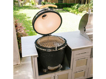 Coyote C1CHCS 22" Asado Built-In Ceramic Charcoal Smoker – Black Ceramic