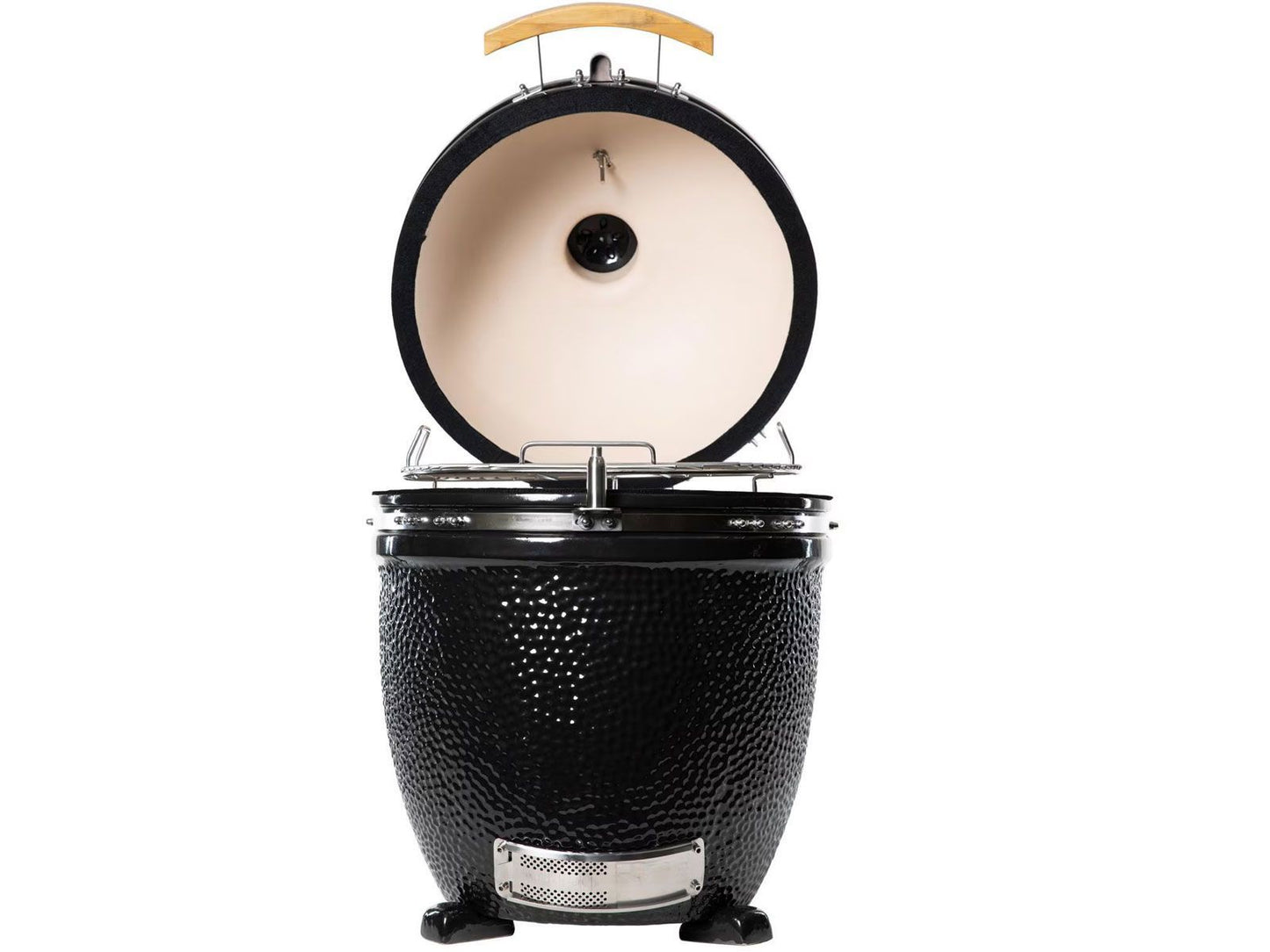 Coyote C1CHCS 22" Asado Built-In Ceramic Charcoal Smoker – Black Ceramic