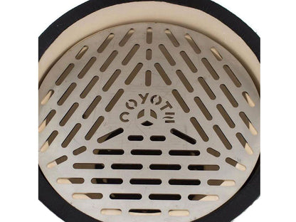 Coyote C1CHCS 22" Asado Built-In Ceramic Charcoal Smoker – Black Ceramic