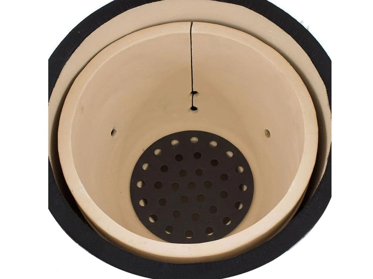 Coyote C1CHCS 22" Asado Built-In Ceramic Charcoal Smoker – Black Ceramic